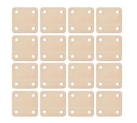 KONTONTY 36 Cartes de Tissage en Bois Carré 5,5 X 5,5 Cm 4 Trous Lot de 36 Pièces Tablettes de Tissage Multifonctions pour Métiers à Tisser Manuels pour Projets DIY