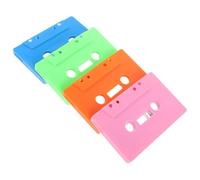 KONTONTY 4 Cassettes Audio Vierges Rétro en Plastique, Design Vintage Rustique, pour Enregistrement et Déco Murale Lors de Fêtes Mixtapes
