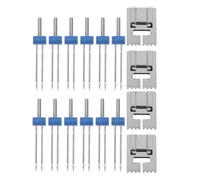 KONTONTY 4 Ensembles Aiguilles Doubles et Presseurs pour Machine à Coudre Set Professionnel avec Aiguilles Ourleur Multifonctions Acier Accessoires Couture Polyvalents