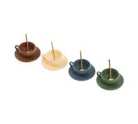 KONTONTY 4 Ensembles Mini Tasses à café Ustensiles de Cuisine Accessoires de scène de la Maison de poupée Mini Tasse de café Tasse de thé Miniature Ensemble de Cuisine Miniature