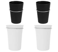 KONTONTY 4 Ensembles Pegboard Cups With Ring Hooks Pegboard Organizer For Hardware Tools And Office Craft Storage Space-saving Pen Cup Holders For Workspace Optimization