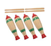 KONTONTY 4 Ensembles Percussion Musical Bois avec de Rythme Abs Instrument Rythmique pour Garçon Fille et Sécurisé pour Développement Musical et Créativité