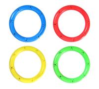 KONTONTY 4 Pièces Bracelet Hochet à La Main Jouets Sportifs Pour Enfants Agitateur à Main Cerf-volant Arc-en-ciel Anneau De Hochets à Main Anneaux De Gymnastique Hochet Anneau Abdos