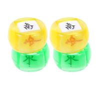 KONTONTY 4 Pièces Dés de Mahjong en Plastique Indicateur Vent Rond