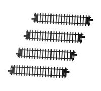 KONTONTY 4 Pièces Jouets de Voie ferrée Chemin de Fer Tracks de Trains Petits Fournitures ferroviaires Jouer à la Voie ferrée kit de réparation de Train Voies ferrées Plastique Noir