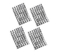 KONTONTY 4 Pièces Set de Lettres et Vinyle Thermocollants Noirs Transferts pour Tissu Personnalisations DIY de T Shirts Casquettes Sacs et Accessoires