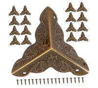 KONTONTY 40 pièces de Coins Antique Lot pour Meubles et Boîtes Garde Angle Décorative avec Clous Accessoire pour Renforcer et Vos Meubles