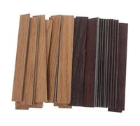 KONTONTY 40 Pièces Miniature Dollhouse Floorboards Set DIY Mini Flooring Strips for Creative Model Building and Craft Projects