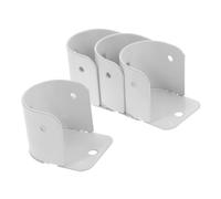 KONTONTY 4pièces Support De Tringle De Placard Fer avec Douille à Bride Fixation Murale pour Serviettes Vêtements Et Autres Objets Légers