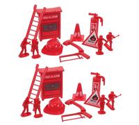 KONTONTY 5 Ensembles Figures Playset with Fire Extinguisher Models for Pretend Play Dollhouse Accessories Role-Playing Toy Set