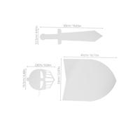 KONTONTY 5 Ensembles Paintable Cardboard Shields Swords Masks For Diy Medieval Role Play Lightweight Ergonomic Craft Kits For School Projects Parties And Family Activities