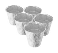 KONTONTY 5 Pièces Doublures Jetables Aluminium pour Seaux à Graisse pour Barbecue Camping et Cuisine Plein Air Prévention des Fuites et Nettoyage Facile
