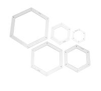 KONTONTY 5 Pièces Règles Hexagones Acrylique pour Patchwork et Matelassage Gabarits de Couture Polyvalents Outils de Couture DIY Résistants et Précis Compact pour Travaux Manuels