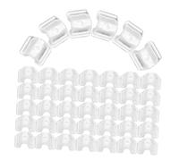 KONTONTY 50 Pièces Accessoires de Coiffure Lot Clips pour Élastiques à Cheveux Outils DIY pour Personnaliser Vos Coiffures U et C Clips Noir et Transparent pour Élastiques