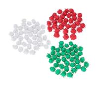KONTONTY 500pièces Pompons Colorés Peluche Diy Boules Fluffy Pour Artisanat Blancs Verts Accessoires Créatifs Pour Garçon Fille Et Projets Manuels