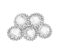 KONTONTY 5pièces Lot De Boutons Cristal Délicats Et Exquis Résistants à Usure Pour Décoration De Vêtements Et Bricolage