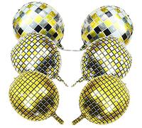 KONTONTY 6 Pièces Boules Disco Ballons de Fête Décorations Rétro pour Mariage à Thème Couleurs