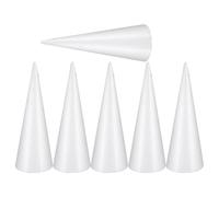 KONTONTY 6 Pièces Cônes En Mousse Pour Sapin De Noël Cone Polystyrène Sapin De Noël En Cône Bricolage De Mousse White