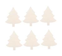 KONTONTY 6 pièces Découpes de Sapin de Noël Slices Vides à Peindre pour Décorations de Fête de Noël DIY