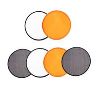 KONTONTY 6 pièces Éventails Pliants et Éventails Ronds Décoratifs pour Mariages et Activités de Plein Air Mini Pliables Noir Orange Blanc