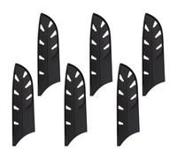 KONTONTY 6 Pièces Manchon de Coupe en Plastique Pp, Protecteur Robuste | Accessoire Portable Noir, Protège les Lames au Travail Camping, pour Chef Knives et Cutter