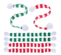 KONTONTY 6 Pièces Mini Écharpe De Noël Décorations De Noël Mini Foulard pour Le Bricolage Écharpe Bouteille De Vin De Noël Accessoires De Maison De Poupée Décorations De Mariage Chiffon