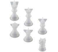KONTONTY 6 Pièces Moule en Silicone pour D'échecs DIY, Présent | Moule Echec Resine Epoxy, Facile à Démouler, Réutilisable et Antiadhésif