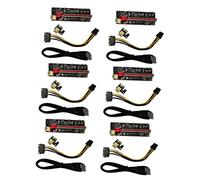 KONTONTY 6ensembles Adaptateur Pci-e Câble Riser USB Extension pour Carte Graphique avec Indicateur LED Et Bouchon Fixe Compatible pour Mining Et Pc Gaming