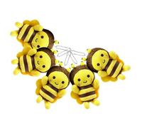KONTONTY 6pièces Lot De Porte-clés Abeille Peluche Doux Et Câlin Pour Décorations Et Avec Design Abeille Et Texture Confortable