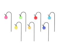 KONTONTY 7 Pièces Miniature Luminous Flower Picks for Dollhouse Micro Landscape Glow in The Dark Fairy Garden Decor with Iron Hooks Night Glow Floral Accessories