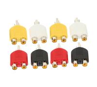 KONTONTY 8 pièces Adaptateur Y Audio Femelles Alliage de Zinc et Abs Connecteur Stable pour Haut Parleurs Caisson de Basse et Câbles