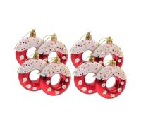 KONTONTY 8 pièces Décorations Suspendues Rondes Forme de Donuts et Bonbons pour Noël et an Ornements Festifs Colorés pour Arbre Décoration Joyeuse pour et Anniversaires
