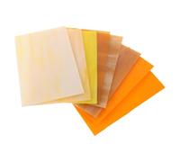 KONTONTY 8 Pièces Feuilles de Verre Coloré 10x15 CM Jaune, pour Loisirs | Verre Lisse, Finition Lumineuse et Translucide, pour Mosaïque, Cadres, Vitraux, Débutants