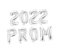 KONTONTY 8 Pièces Set de Ballons Argentés pour Décoration de Fête de Remise de Diplômes Accessoires Suspendus pour Ambiance Festive et Photographie
