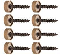 KONTONTY 8pcs Vis Décoratives en Laiton avec Bouchons Décoratifs, Vis Auto-taraudeuses Élégantes de 12mm pour Accessoires de Décoration Intérieure, Finition Moderne et Solide