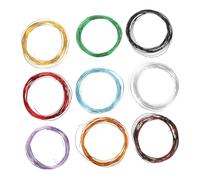 KONTONTY 9Roll Fil Aluminium pour Bonsaï Fils de Formation Anodisés Multicolores pour Jardinage Fixation de Branches Modelage Arbres Kit pour Débutants et Artistes