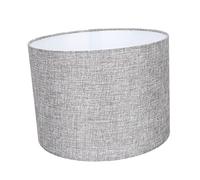 KONTONTY Abat-jour en Lin 24 Cm Gris, Léger et Solide, Compatible Culot E27/e14, pour Lampe de Table et Applique Murale, Abat-jour Simple, Éclairage Intérieur Polyvalent