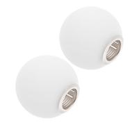 KONTONTY Abat-jour en Verre Blanc de Globe, Lot de 2 Pièces, Diffuseur de Lumière Anti-éclats Douille à Vis Métallique G9, pour Salons et Espaces Intérieurs