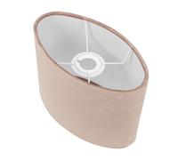KONTONTY Abat-jour Ovale en Tissu Jaune Décoratif pour Lampe de Table Compatible E27 Diffuseur de Lumière Élégant pour Salon
