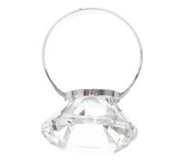 KONTONTY Anneau D'hélice De Mariage Décoration Fausse Alliance Ornement De Bureau Bagues De Fiançailles Pour Femmes Fausses Bagues De Fiançailles Transparent Un Verre
