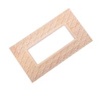 KONTONTY Applique Décorative en Bois pour Cadre Miroir, Motif Nuage | Bois Sculpté Couleur Kaki, Style Oriental Vintage, pour Cadres Photo et Surfaces Métalliques, Découpe Ajustable