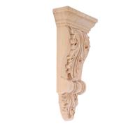 KONTONTY Applique En Sculpté 2pcs Décoration Intérieure Style Européen Supports D'étagère Décoratifs Pour Murs Et Meubles Ambiance Chaleureuse Rénovation 8 * 16 * 3cm