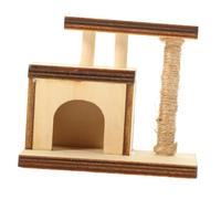 KONTONTY Arbre À Chat Miniature en Bois Fait À La Main pour Maison De Poupée Décoration Réaliste Et Attrayante Échelle 1:12