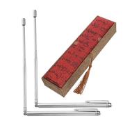 KONTONTY Baguettes Radiesthésie Acier Inoxydable Tiges Flexibles Détachables pour Détection Eau et Feng Shui Outil Portable pour