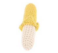 KONTONTY Banana Hand-rock clochette Jouets pour tout-petits hochet pour bébé animaux en peluche au crochet hochet bébé en bois trucs de bébé pour nouveau-né bébé hochets fil de coton Jaune