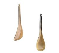 KONTONTY Bâton d'acupression manuel Barre d'acupression 2Pcs En Corne Naturelle Beige, Bâtonnet à gratter Pour Visage Et Yeux, Outil D'acupuncture Pour Maison Et Salon De Beauté