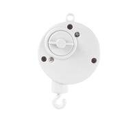 KONTONTY Boîte à Musique Mobile pour Lit Garçon Fille Blanche Mécanisme Musical avec Crochet Rotatif Carillon Suspendu pour Éveil Visuel et Auditif Support Prêt à Emploi DIY Possible