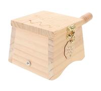 KONTONTY Boîte de Moxibustion en Bois Légère avec Base Stable, Pot de Moxa pour Moxibustion du Corps et Abdomen, Usage à Domicile et en Hôpital