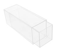KONTONTY Boîte de Rangement Transparente Empilable, Petite Taille, Plastique Solide, Couvercle Intégré, Organisateur pour Cosmétiques et Bureau, Usage Quotidien, Boîte de Rangement Simple