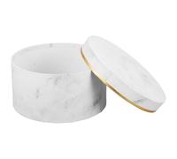 KONTONTY Boîte Présent Ronde Marbrée Blanche Petit Format 18X9 CM Couvercle Boîte à Bouquet de Fleurs pour Emballage Présent Jardinière Élégante pour Saint-Valentin et Décoration de